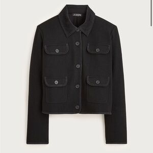 J.Crew Knit jacket in wool blend Classic Black XXS